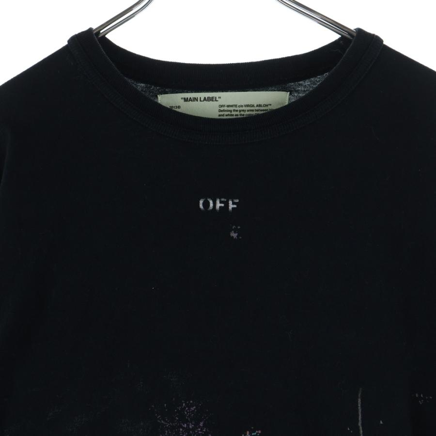 オフホワイト 17AW Diag Galaxy Blushed L/S T-Shirt ギャラクシー