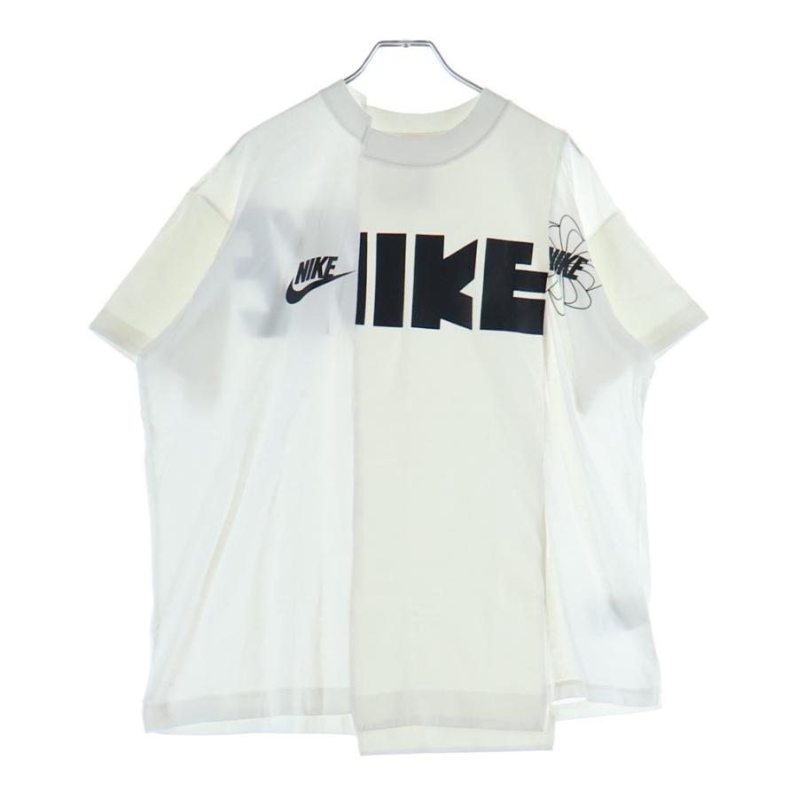 sacai（サカイ） ×NIKE T-Shirt 再構築 ドッキングTシャツ ホワイト