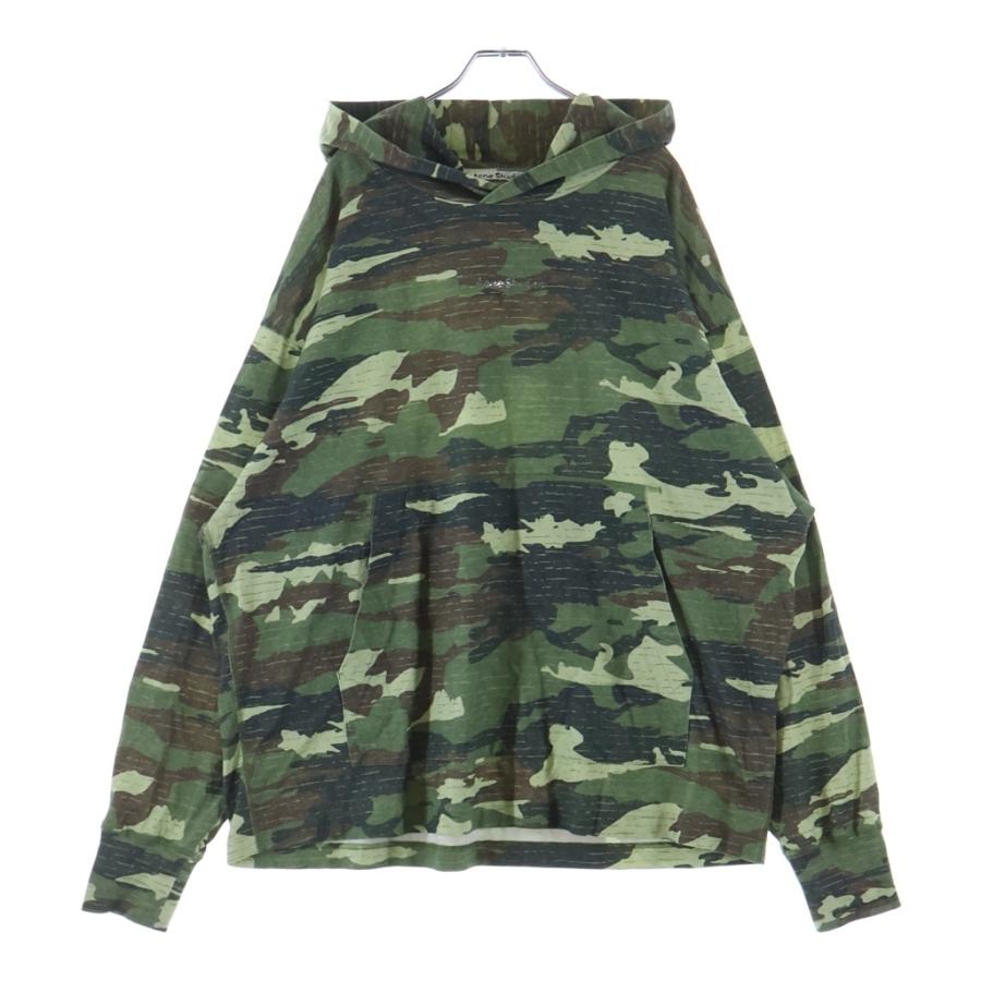 Acne Studios アクネ ストゥディオズ CAMOUFLAGE HOODIE SWEATSHIRT BI0195 カモフラージュ ロゴラインストーン パーカー グリーン Acne Studios（アクネ ストゥディオズ） アクネ ストゥディオズ