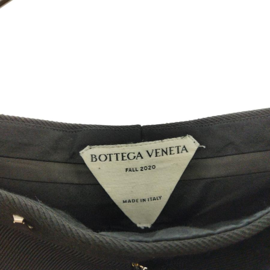 ボッテガヴェネタ 20AW 裾ジップウールポリロングパンツ ブラック 