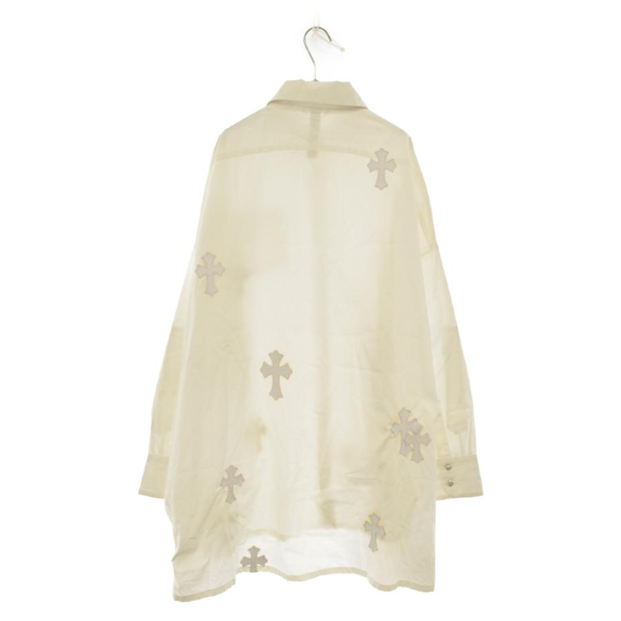CHROME HEARTS クロムハーツ MAHAL KITA SHIRT マハルキタ クロスパッチクロスボタン長袖シャツ ホワイト ※タグ欠損 CHROME HEARTS（クロムハーツ） MAHAL KITA SHIRT マハルキタ クロス