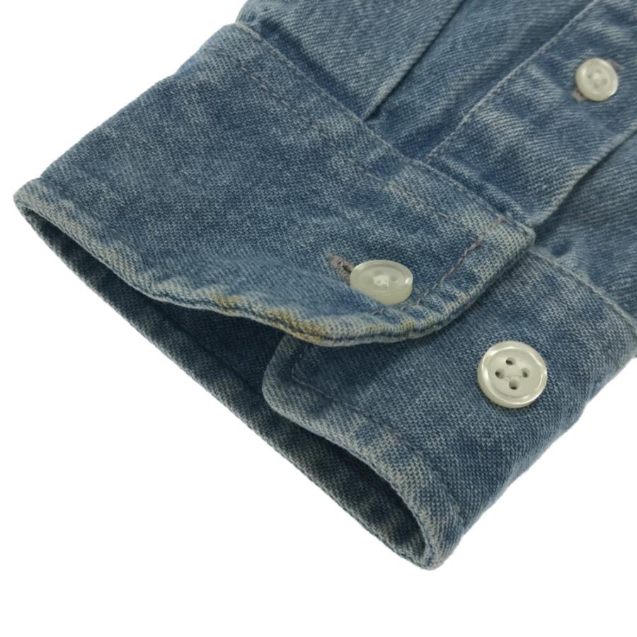 シュプリーム 21AW Applique Denim Shirt ロゴアップリケ デニムシャツ 長袖 インディゴ