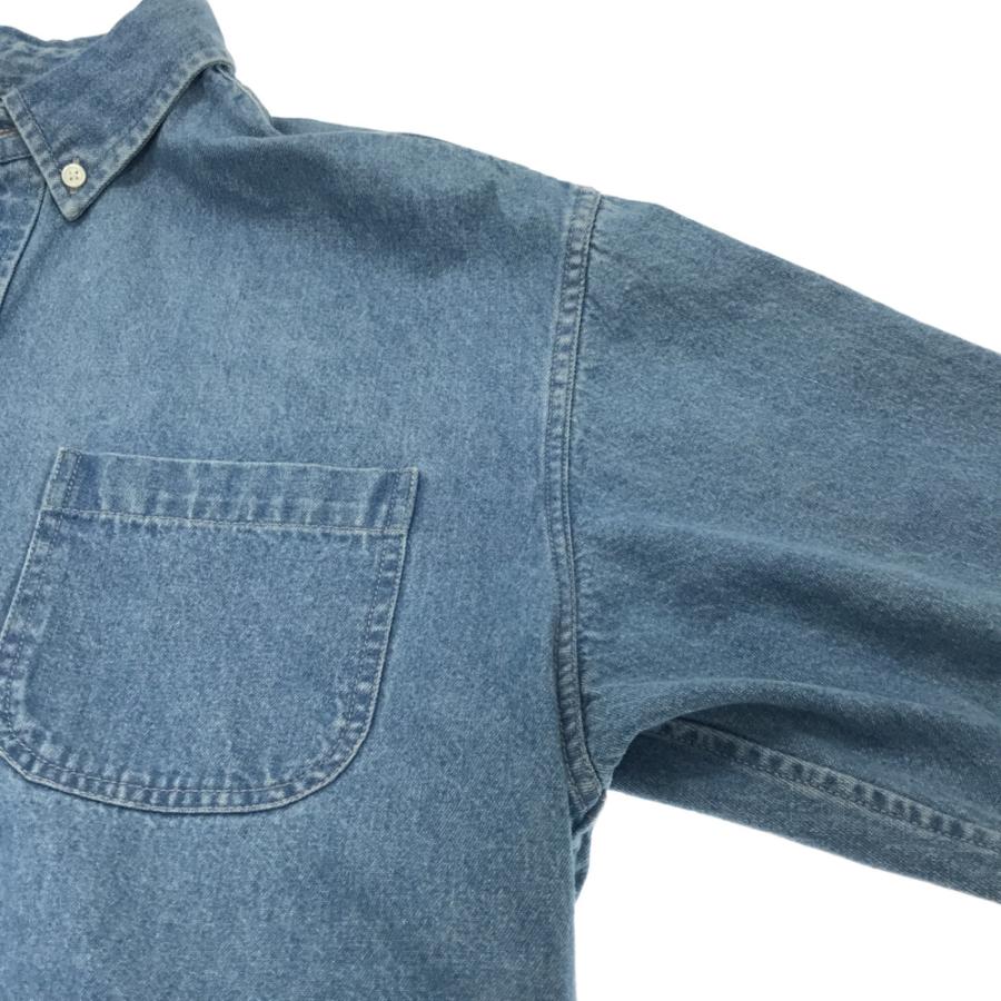 シュプリーム 21AW Applique Denim Shirt ロゴアップリケ デニムシャツ 長袖 インディゴ