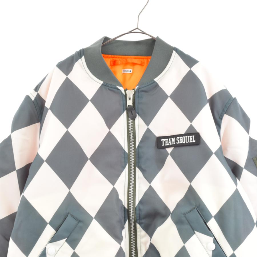 SEQUEL シークエル 22AW MA-1 ボンバージャケット ダイヤ柄 SEQUEL シークエル 22AW MA-1 ボンバージャケット ダイヤ柄