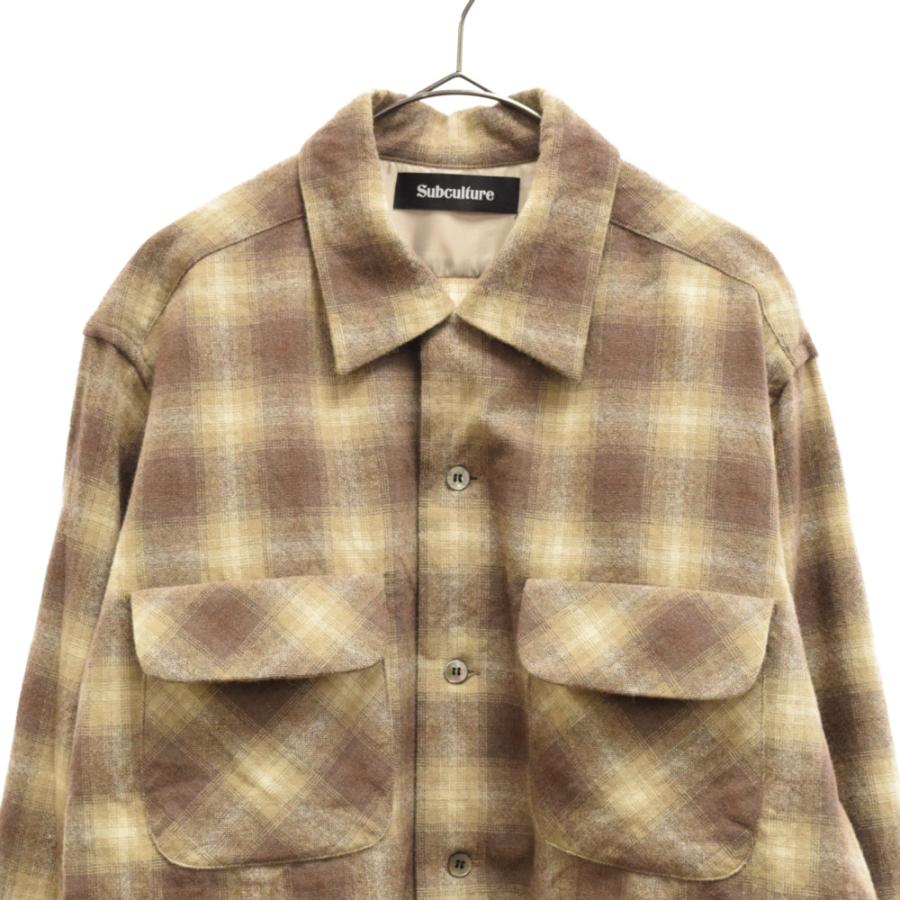 SUBCULTURE サブカルチャー WOOL CHECK SHIRT ウールチェック SUBCULTURE サブカルチャー WOOL CHECK SHIRT ウールチェック