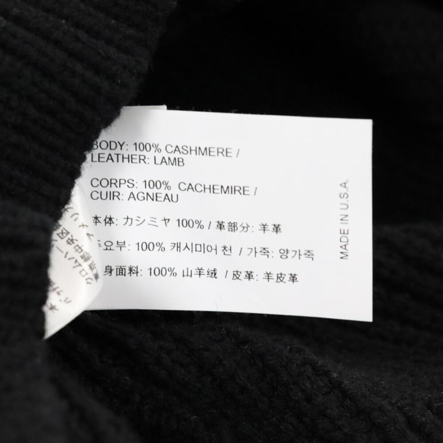 二つ口のA カシミア100ニットブルゾン　M sv925 レザークロスパッチ CHROME HEARTS（クロムハーツ） SWTR M BAIT & TACKLE CARDIGAN クロス