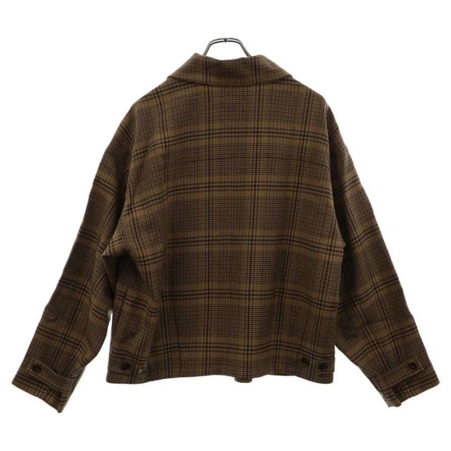 けん 美品✨オーラリー チェックブルゾン 19AW ウール サージチェック