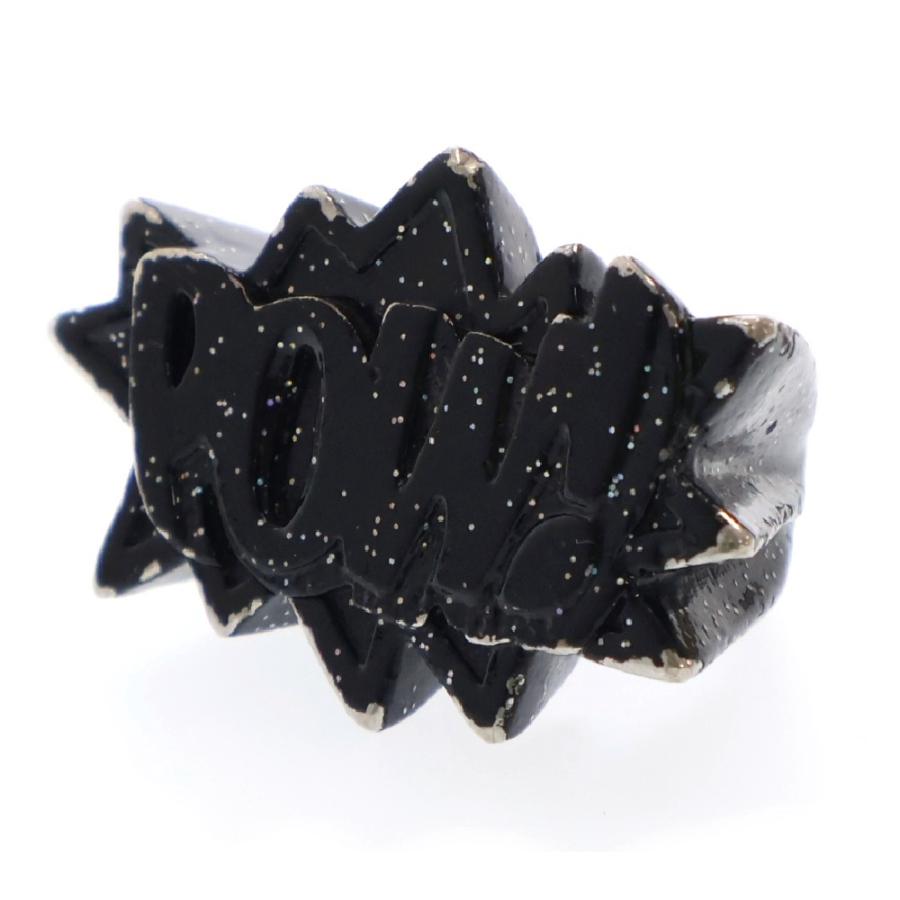 AMBUSH（アンブッシュ） POW! RING ロゴリング 指輪 ブラック : BRING