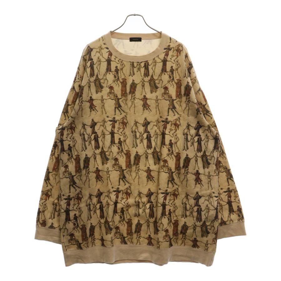 UNDERCOVER アンダーカバー 17AW 死の舞踏重ね ハギ 総柄 クルーネック  