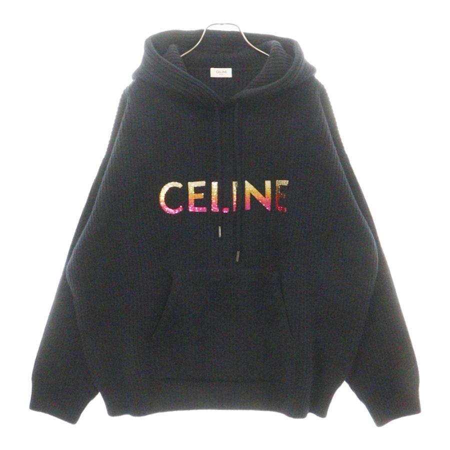 CELINE セリーヌ 22AW 2A10X66Q スパンコール グラデーションロゴ プル  