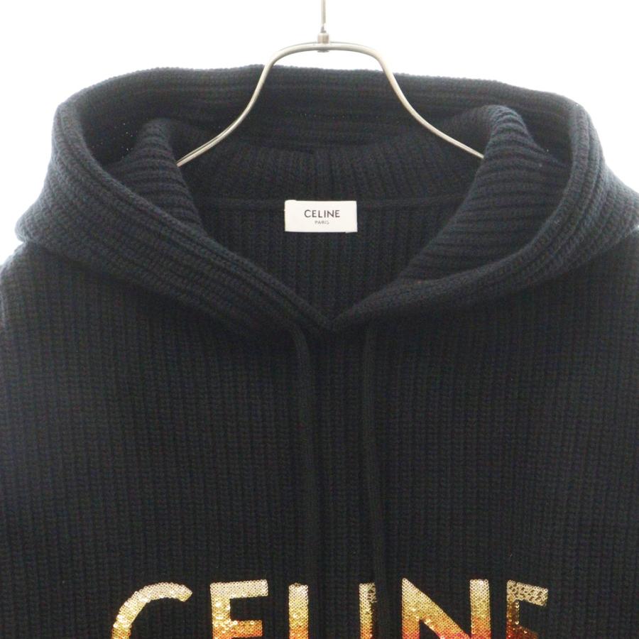 CELINE セリーヌ 22AW 2A10X66Q スパンコール グラデーションロゴ プル  