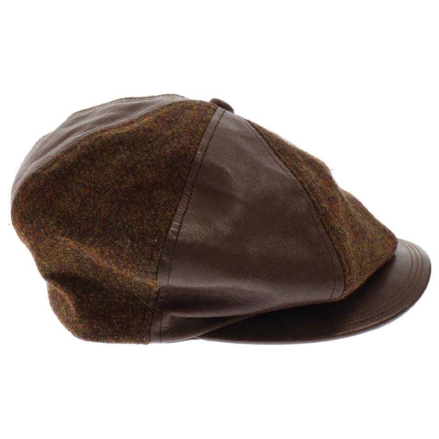 帽子 SOLARIS&Co. leather tweed casquette SOLARIS&Co. leather tweed casquette 【公式通販】