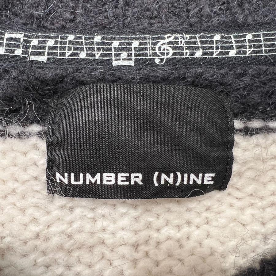 NUMBER (N)INE ナンバーナイン ダメージ アクリル ボーダー プル NUMBER (N)INE ナンバーナイン ダメージ アクリル ボーダー プル
