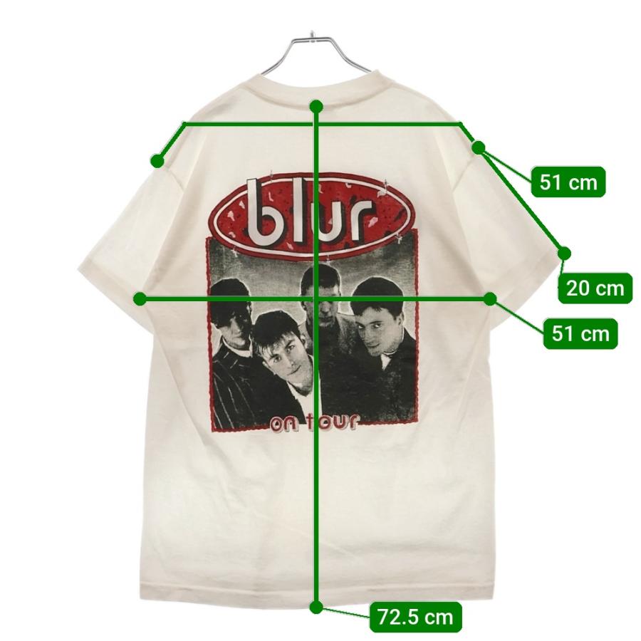 VINTAGE ヴィンテージ 90s BLUR BOOT TEE ブルー 両面プリント半袖T