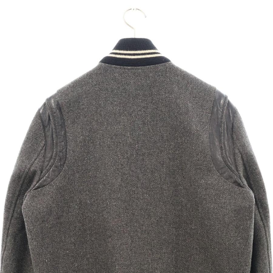 SAINT LAURENT PARIS サンローランパリ レザー切替 テディジャケット