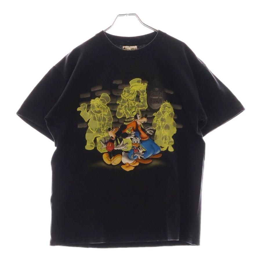 古着 90s ディズニー ホーンテッドマンション 半袖 シャツ ブラック 黒 ③ VINTAGE ヴィンテージ 90S DISNEY HAUNTED MANSION ホーンテッド