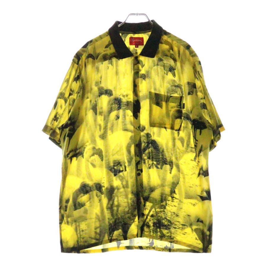 Supreme / 14SS FLAMINGO S/S RAYON SHIRT/フラミンゴレーヨン半袖シャツ Supreme（シュプリーム） 14SS Flamingo Rayon Shirts フラミンゴ 総柄
