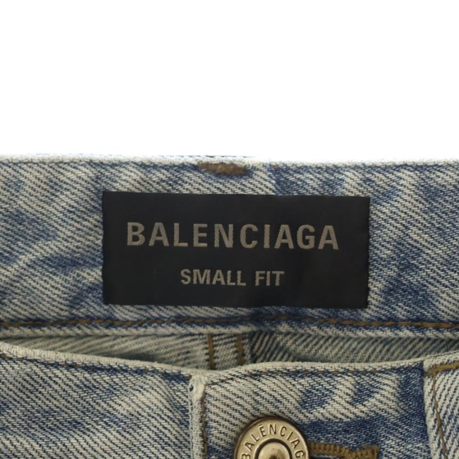 BALENCIAGA / 23AW/ダメージ加工/ウォッシュデニムパンツ/ブーツカット/フレア/M/IDG/772009 BALENCIAGA（バレンシアガ） 23AW ウォシュド加工 ブーツ カット