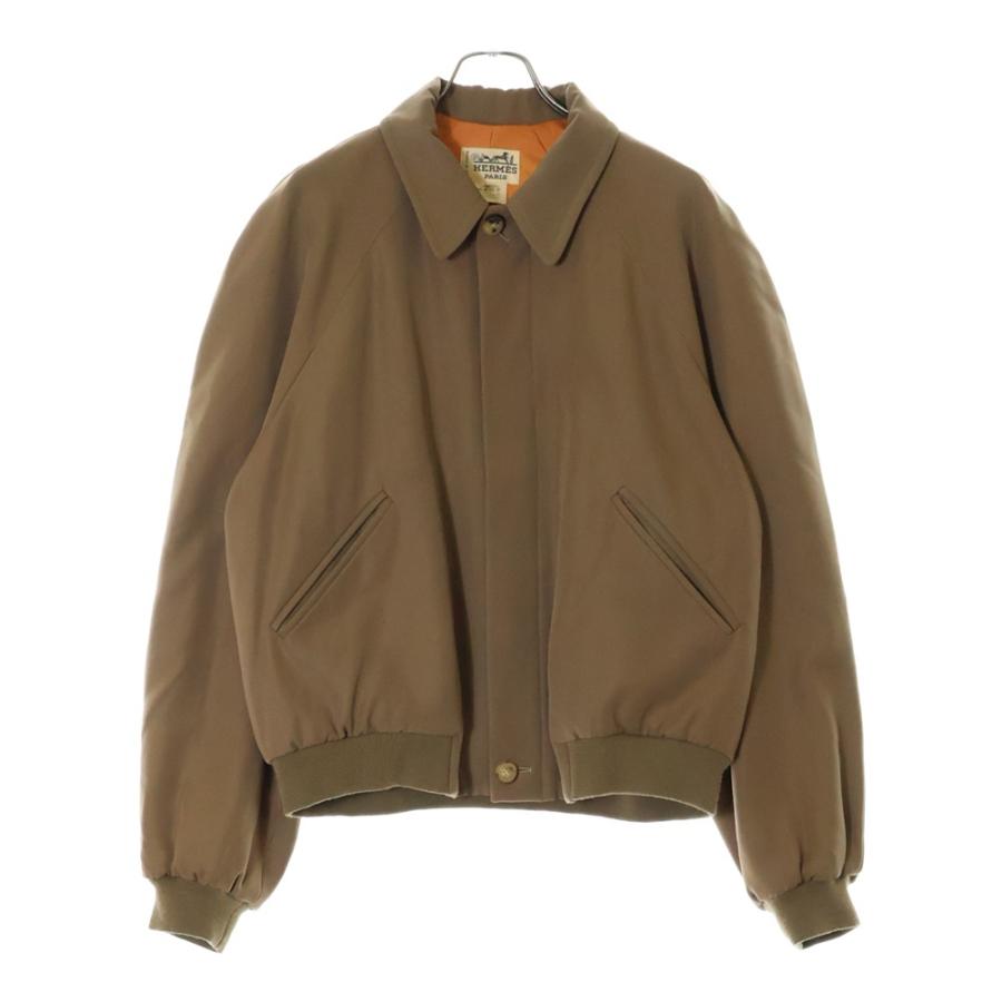 HERMES（エルメス） 90S ラグランスリーブ 比翼 ジャケット ベージュ