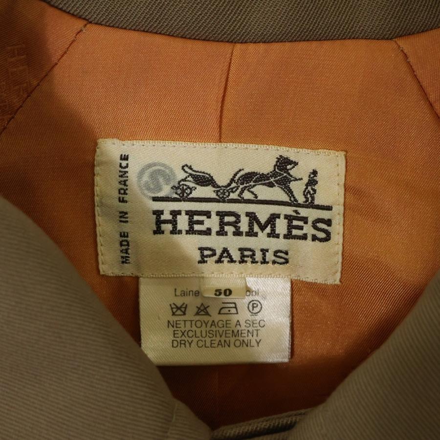 HERMES（エルメス） 90S ラグランスリーブ 比翼 ジャケット ベージュ