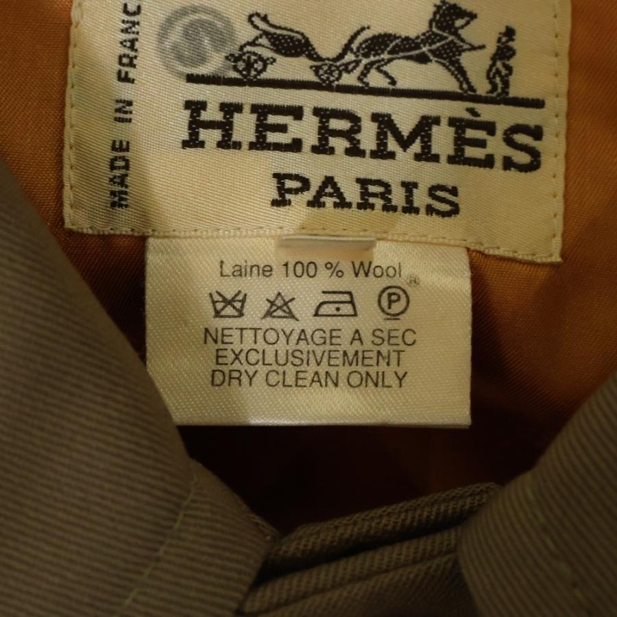 HERMES（エルメス） 90S ラグランスリーブ 比翼 ジャケット ベージュ