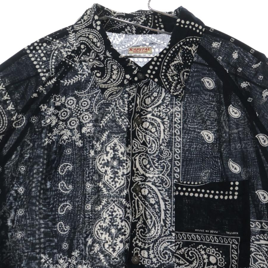 Kapital バンダナ　ブラック KAPITAL バンダナプリント ショルダーバッグ | ブラック