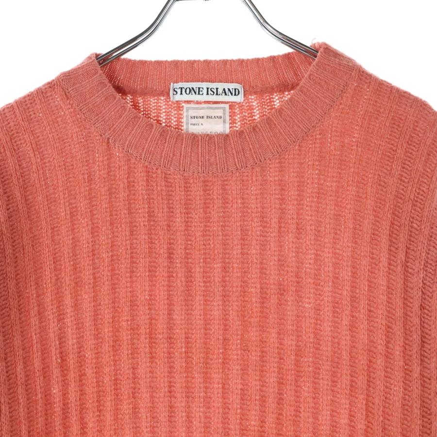 STONE  ベージュニットセーター サーモンピンク 110e5942e28c046851c3c5b9faf7d2