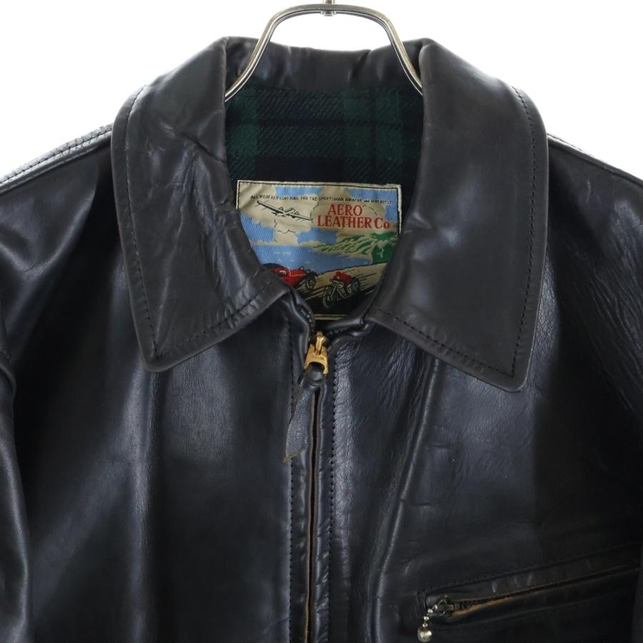 VINTAGE ヴィンテージ AERO LEATHER Co Horsehide ライナー ブラック
