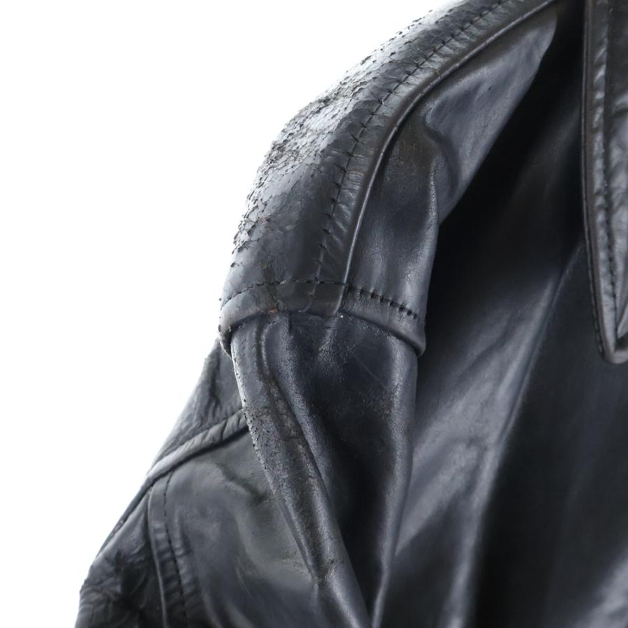VINTAGE ヴィンテージ AERO LEATHER Co Horsehide ライナー ブラック