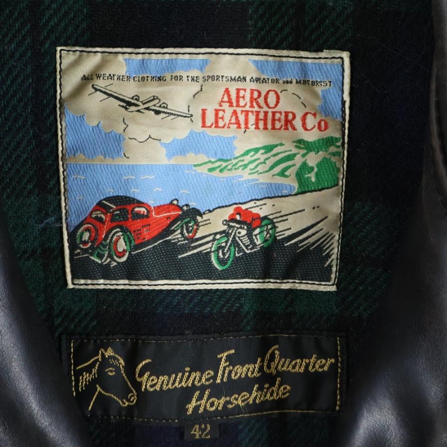VINTAGE ヴィンテージ AERO LEATHER Co Horsehide ライナー ブラック