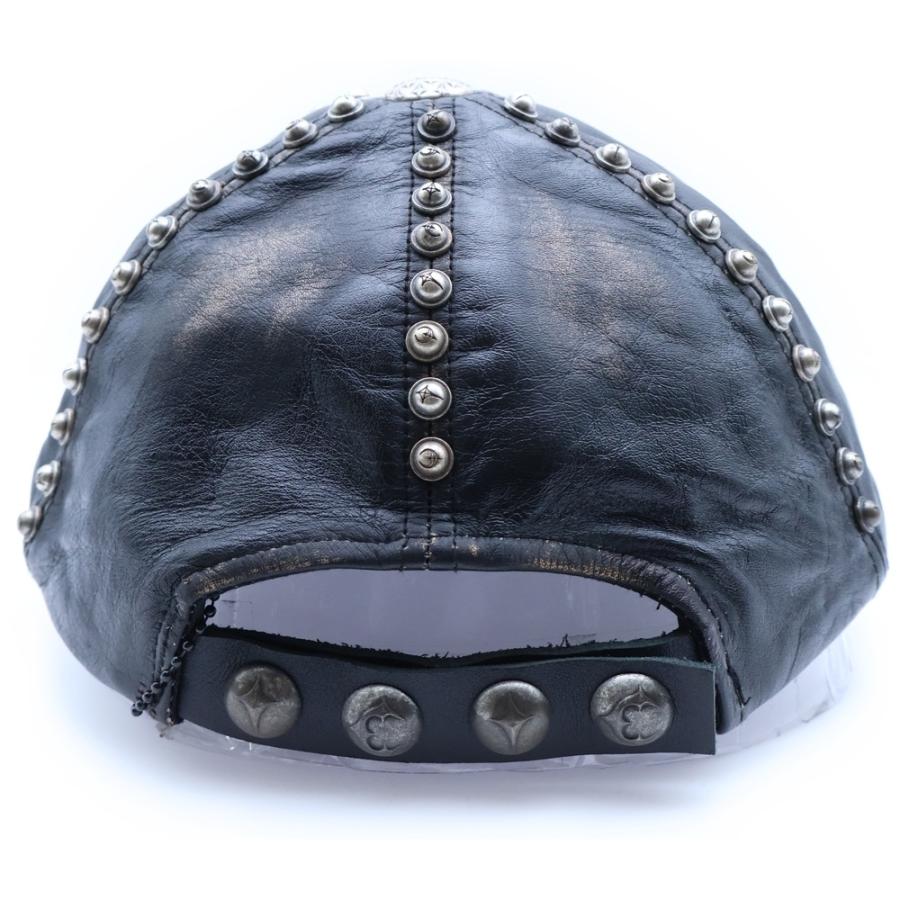 THUG CLUB サグクラブ 25AW STUDDED WASHED LEATHER CAP TC25AC2103 