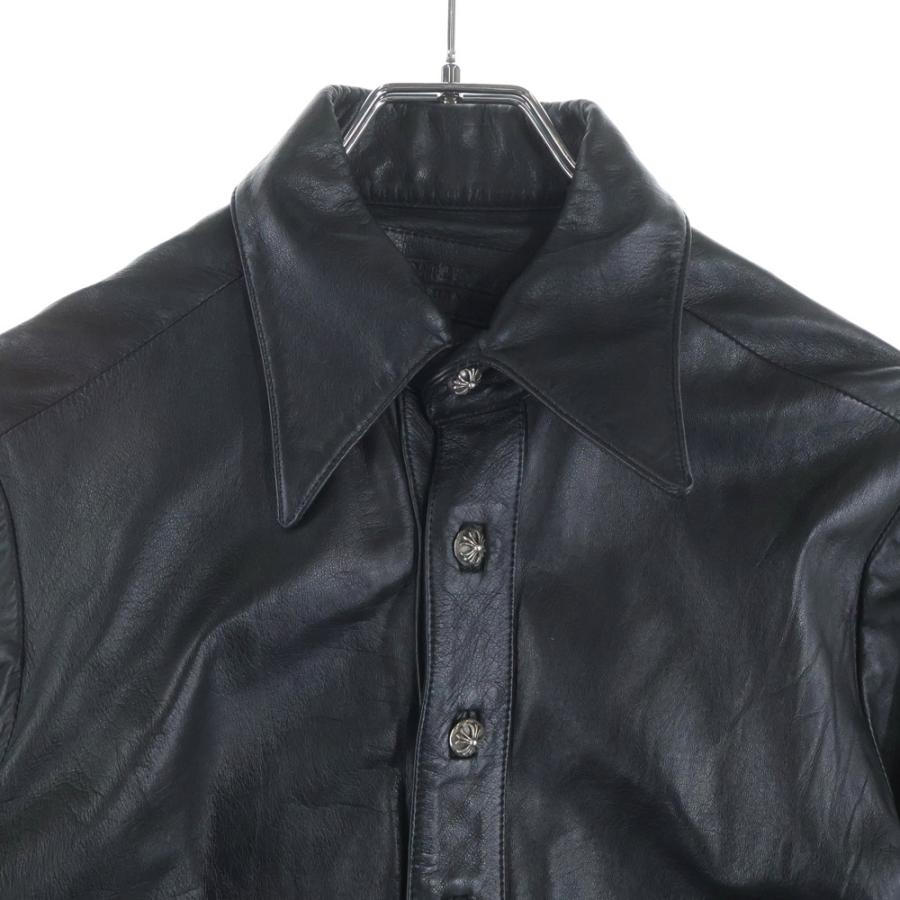 CHROME HEARTS 正規品 レザージャケット クロスボールボタン 本革 CHROME HEARTS（クロムハーツ） CROSS BALL クロスボールボタン レザー