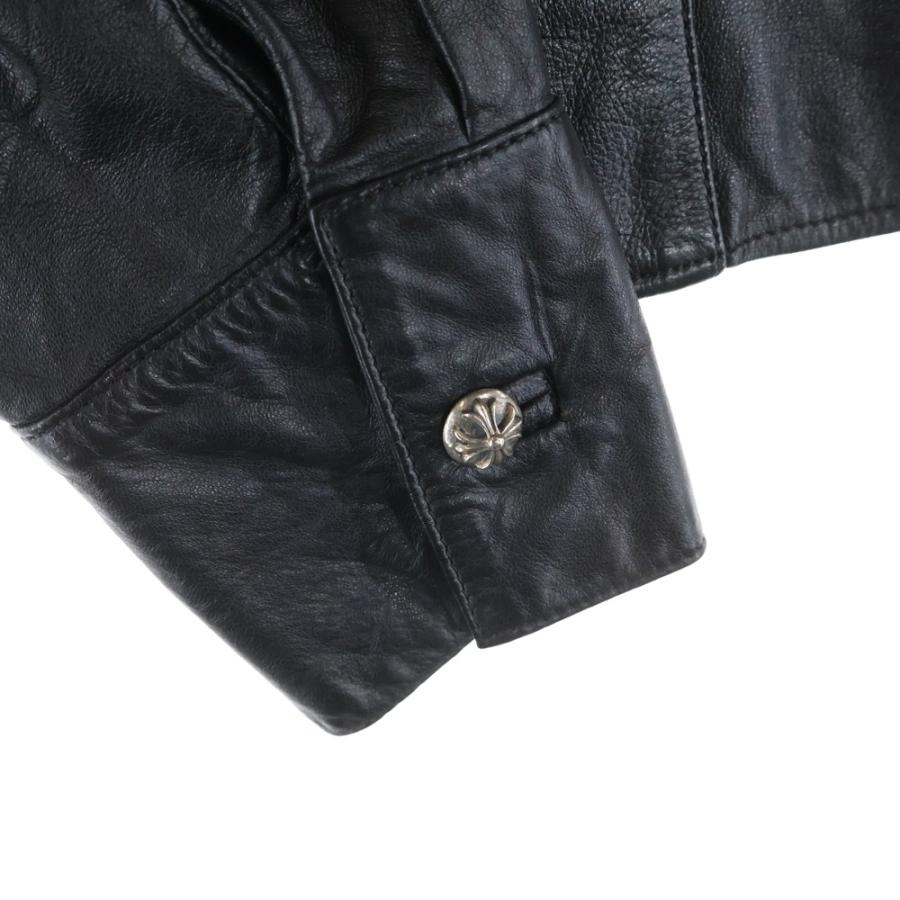 CHROME HEARTS 正規品 レザージャケット クロスボールボタン 本革 クロムハーツ Chrome Hearts クロスボールボタンレザーテーラード
