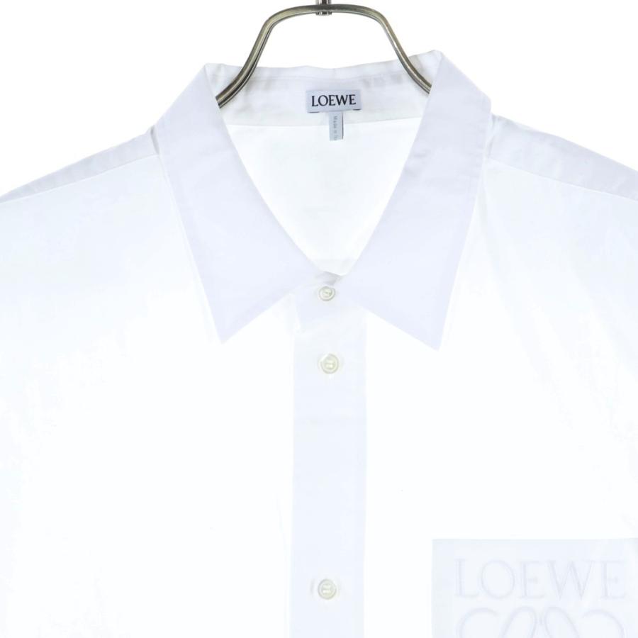 LOEWE（ロエベ） 25SS アナグラム刺繍ポケット長袖シャツ ホワイト