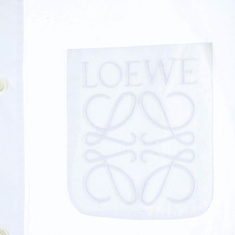 LOEWE（ロエベ） 25SS アナグラム刺繍ポケット長袖シャツ ホワイト