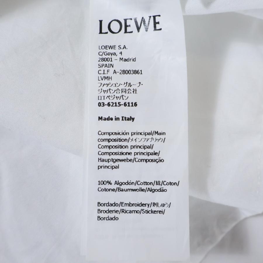 LOEWE（ロエベ） 25SS アナグラム刺繍ポケット長袖シャツ ホワイト