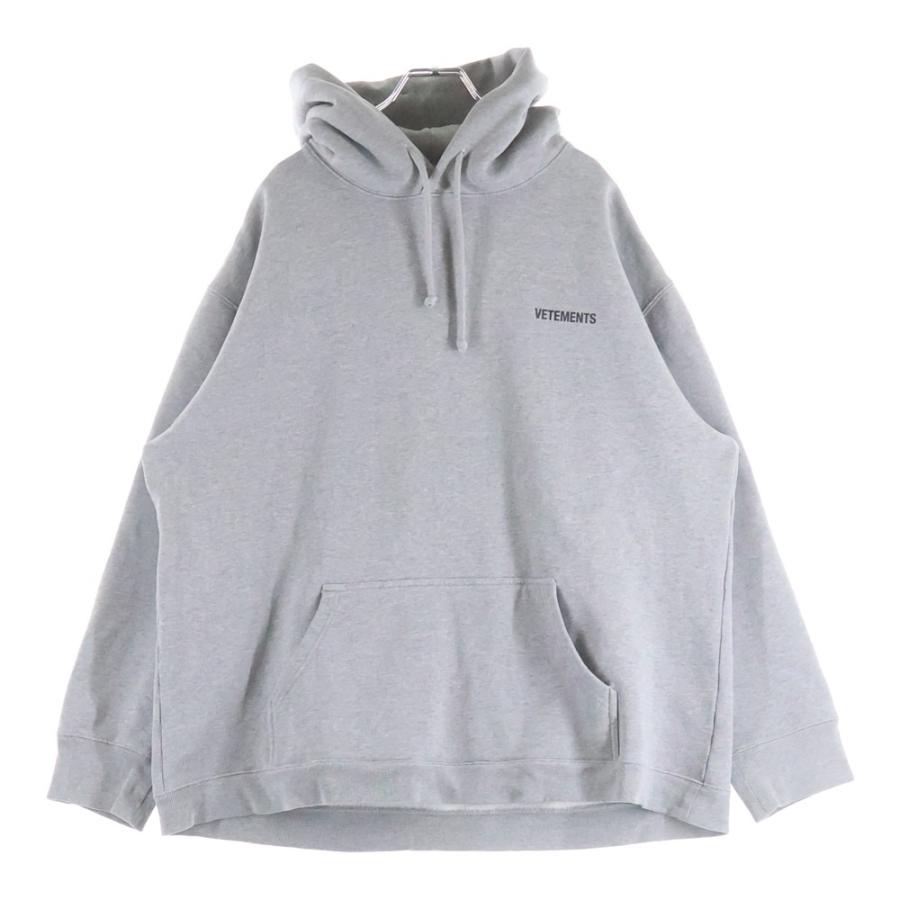 Z*様 VETEMENTS アナーキーロゴ オーバーサイズ フーディー グレー VETEMENTS(ヴェトモン) ANARCHY GOTHIC HOODIEアナーキーゴシック