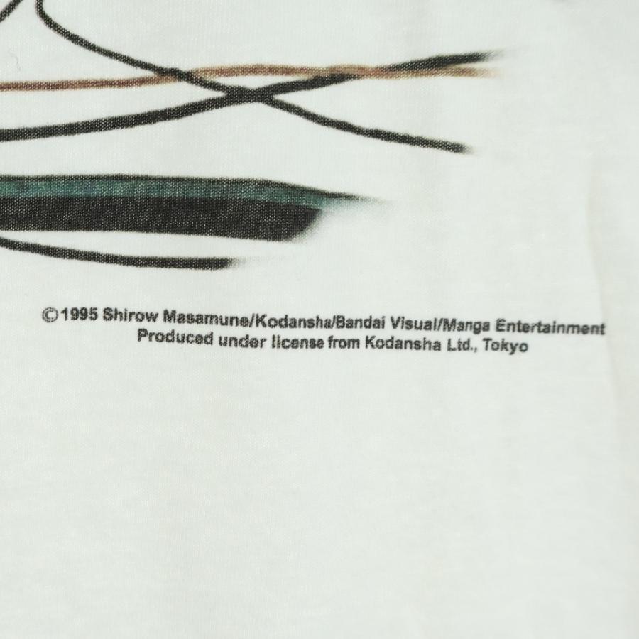 ヴィンテージ 90s GHOST IN THE SHELL 1995 PEOPLE LOVE MACHINES IN 2029 A.D. 攻殻機動隊 両面プリント 半袖Tシャツ カットソー ホワイトの画像