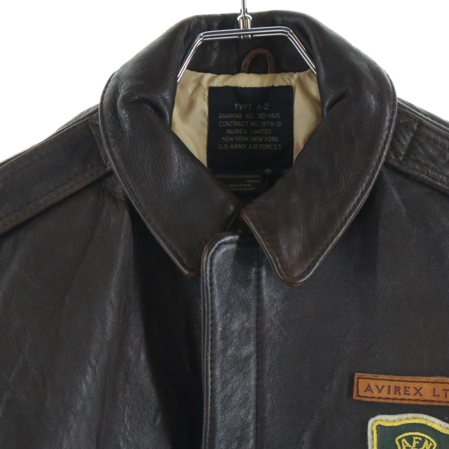 AVIREX（アヴィレックス） 80s VINTAGE A-2 Leather Flight Logo