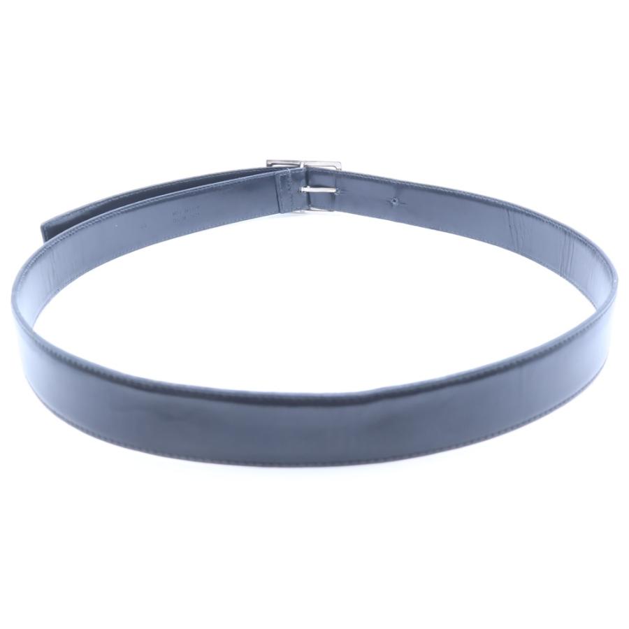 Dior HOMME ディオールオム シャイニーメタル Dバックル レザーベルト ブラック 06BM-1014 Dior HOMME ディオールオム シャイニーメタル Dバックル レザーベルト