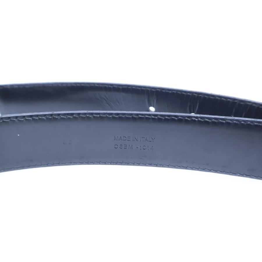 Dior HOMME ディオールオム シャイニーメタル Dバックル レザーベルト ブラック 06BM-1014 Dior HOMME ディオールオム シャイニーメタル Dバックル レザーベルト