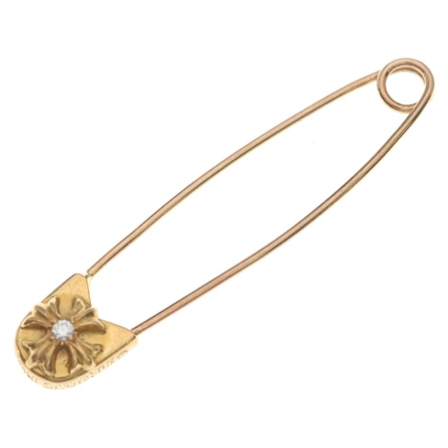 Chrome Hearts クロムハーツ ラペルピン ゴールド CHROME HEARTS（クロムハーツ） 22K SAFETY PIN L DIA 22Kラージ