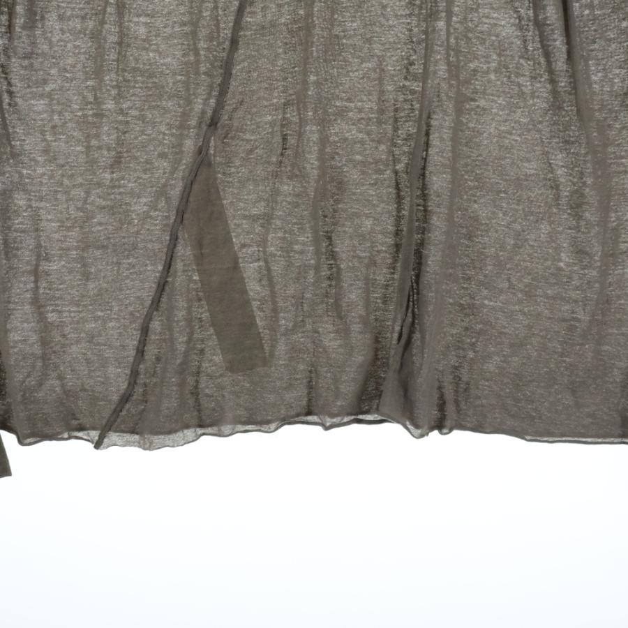 リックオウエンス 23AW DOUBLE MADE IN ITALY イタリア製 L/S レイヤード ロングスリーブ 長袖Tシャツ カットソー チャコールグレー