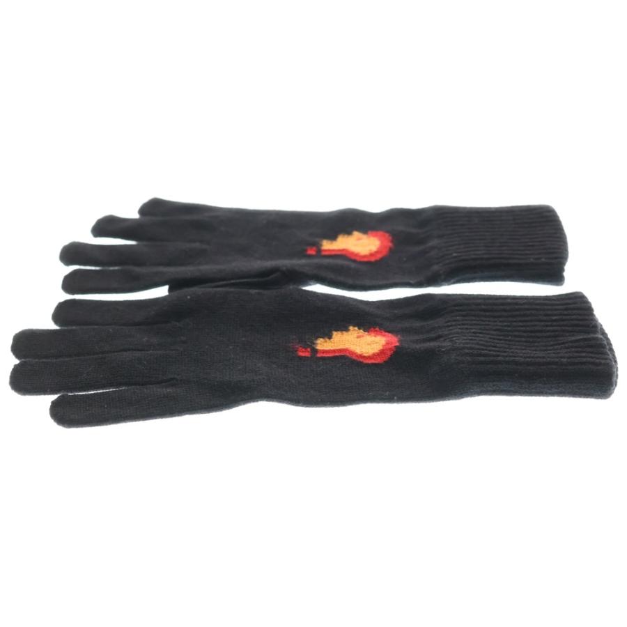 ラフシモンズ　手袋 RAF SIMONS（ラフ シモンズ） knitted gloves with placed jacquard