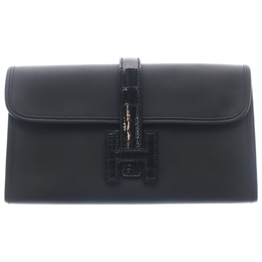 HERMES エルメス ジジェエラン セカンドバッグ クラッチバッグ HERMES（エルメス） ジジェエラン 29 D刻印 アリゲーター切替 クラッチ