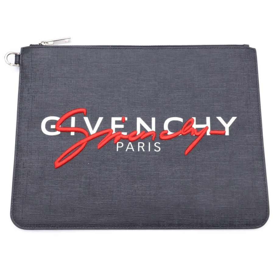 GIVENCHY（ジバンシィ） ロゴ クラッチバッグ ブラック レザー : BRING