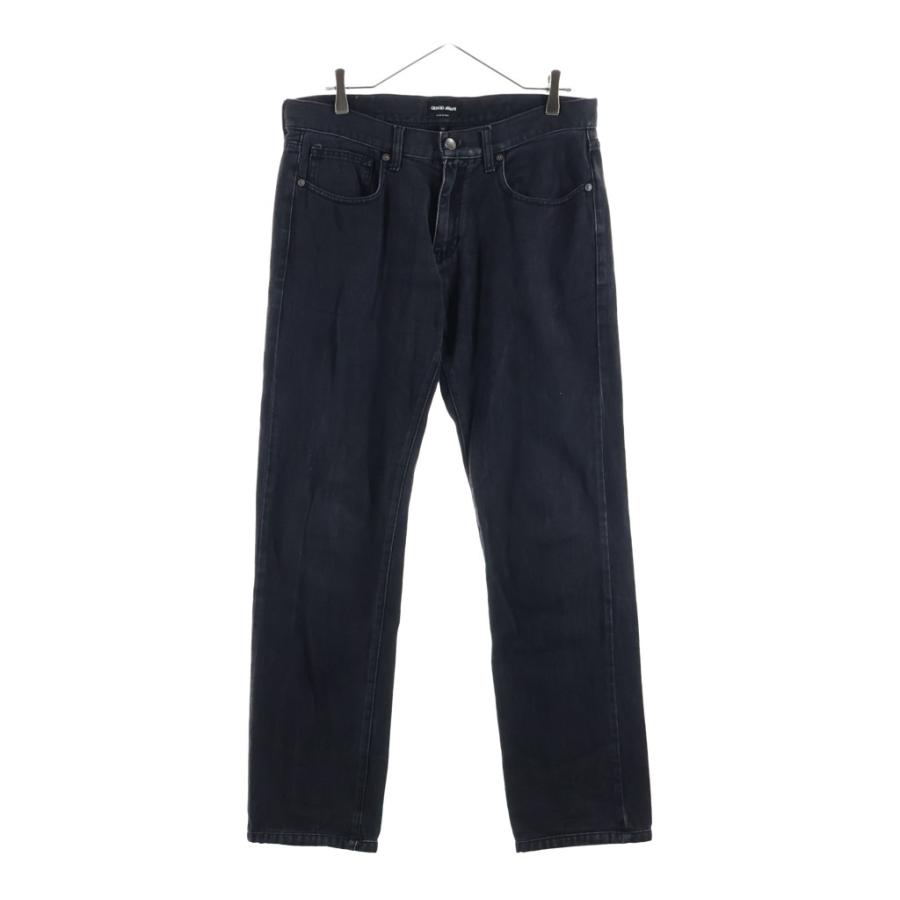 【美品/M】ジョルジオアルマーニ デニムパンツ ストレッチ 黒 ブラック系 48 GIORGIO ARMANI ジョルジオアルマーニ Denim Pants ストレート デニム