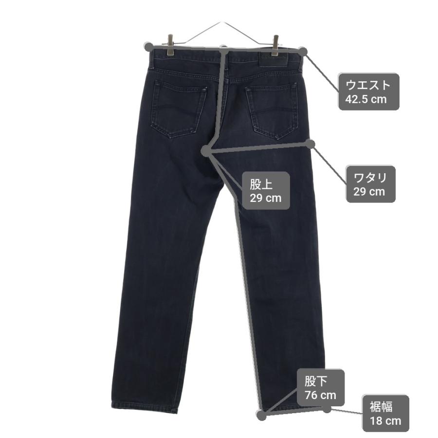【美品/M】ジョルジオアルマーニ デニムパンツ ストレッチ 黒 ブラック系 48 GIORGIO ARMANI ジョルジオアルマーニ Denim Pants ストレート デニム