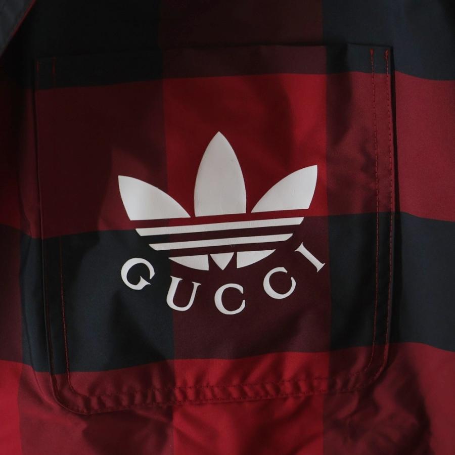 GUCCI（グッチ） ×ADIDAS バッファローチェック ナイロン ケープコート