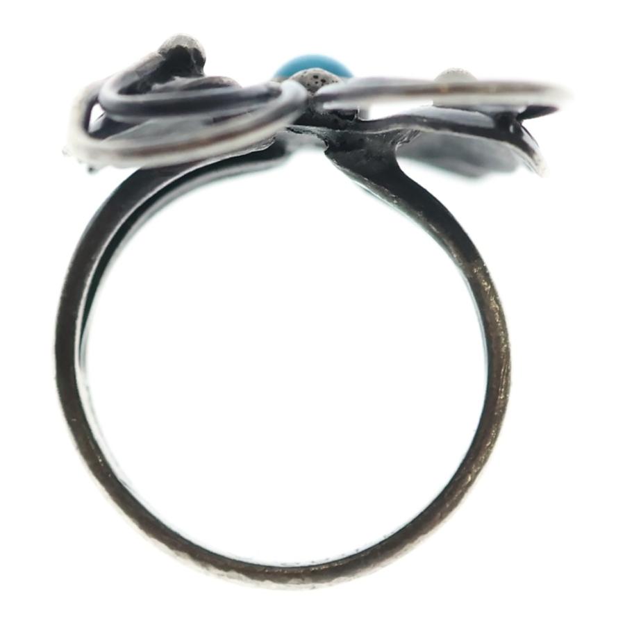 INDIAN JEWELRY インディアンジュエリー STERRING Geraldine NAJAVO Ring ナバホ族 ターコイズ パピヨンモチーフ リング シルバー Indian Jewelry インディアンジュエリー STERRING Geraldine NAJAVO